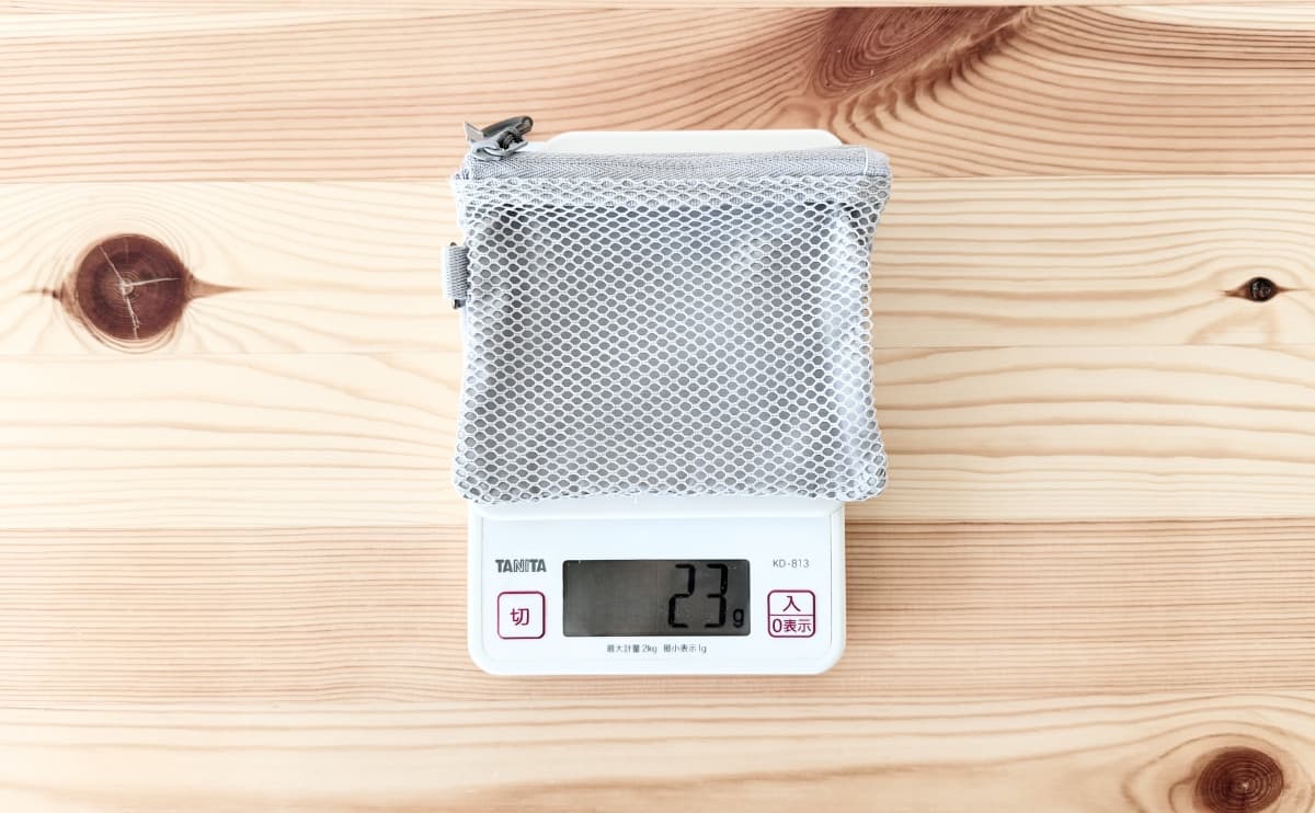 重量は約20gとかなり軽量。